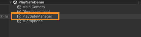 Creating the PlaySafeManager GameObject