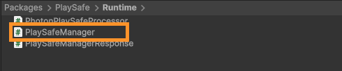 Locating the PlaySafe Manager script